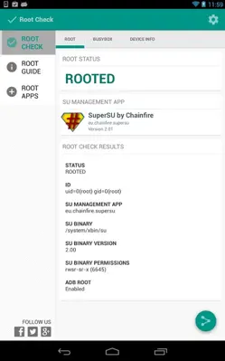 Root Check android App screenshot 1